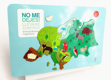 Magnetic Fridge Sticker ROHS Paper Fridge Puzzle Magnet For Kids Learning & Playing