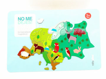 Magnetic Fridge Sticker ROHS Paper Fridge Puzzle Magnet For Kids Learning & Playing